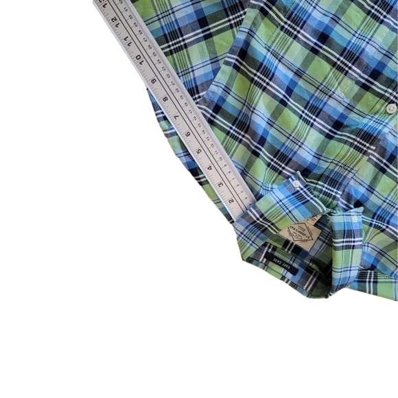 St. John's Bay Grn/Blk Plaid SS Shirt Sz S - Picture 8 of 8